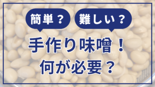 手作り味噌！簡単？難しい？何が必要？