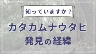 知っていますか？カタカムナ発見の経緯