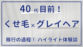 40代目前!くせ毛×グレイヘア移行の過程①ハイライト体験談